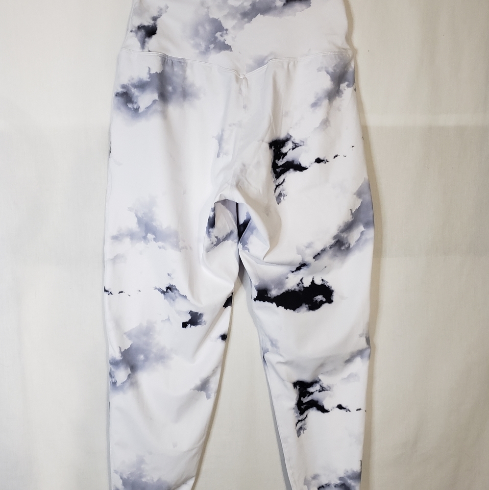 Tie-Dye High-Waisted Grey White Athletic Pants Women's Size M - Picture 5 of 8